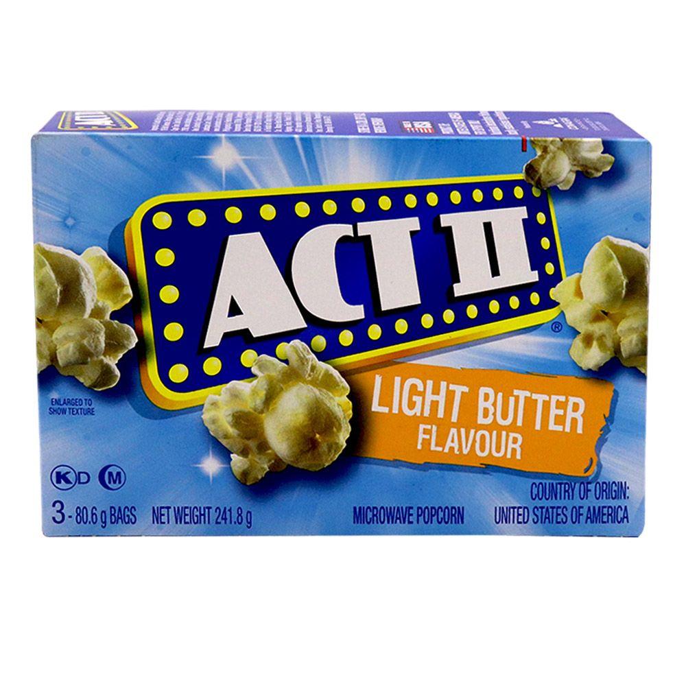 ACT II Light Butter Flavoured Microwave Popcorn (Imported) - 241.8g