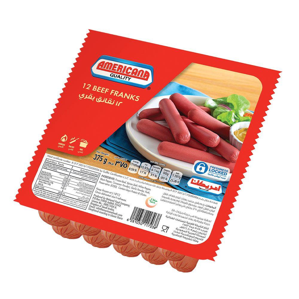 Americana Beef Sausage Bovine 375 G