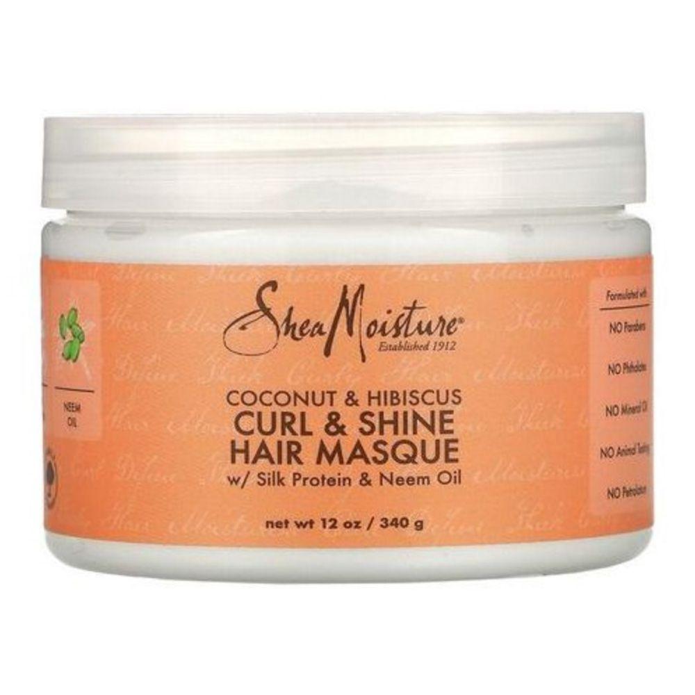 Shea Moisture Coconut & Hibiscus Curl & Shine Hair Masque - 340ml