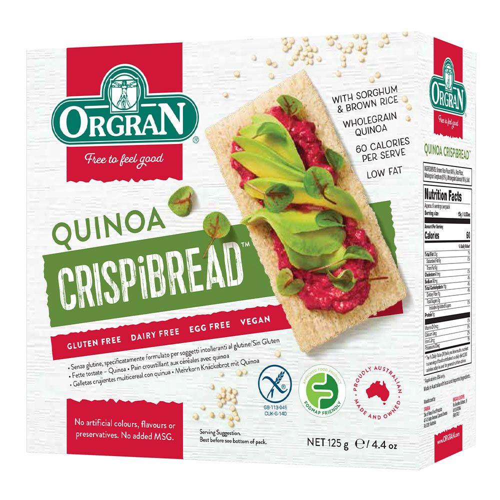 Orgran Quinoa Crispibread Gluten Free 125 G
