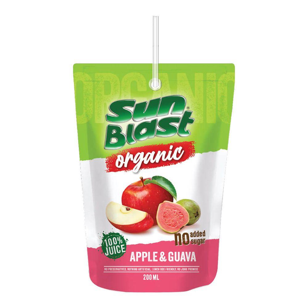 Sun Blast Juice Apple and Guava No Added Sugar Organic 200 ML