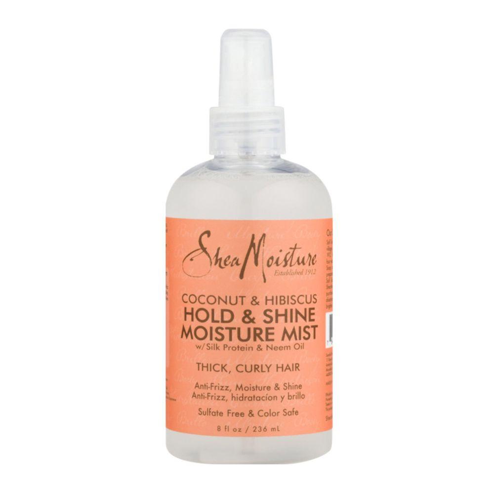 Shea Moisture Coconut & Hibiscus Hold & Shine Moisture Mist For Thick, Curly Hair -237ml
