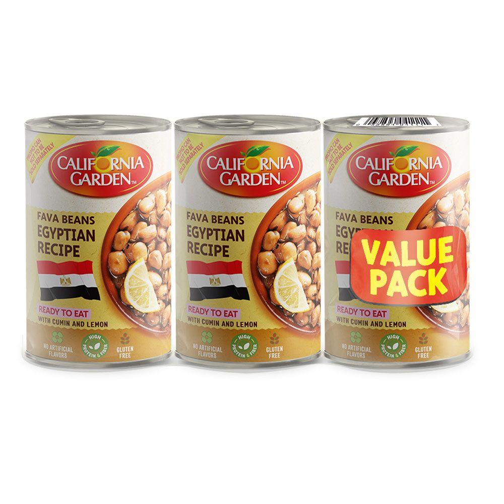 California Garden Fava Beans Egyptian Recipe Gluten Free 450 G x 3
