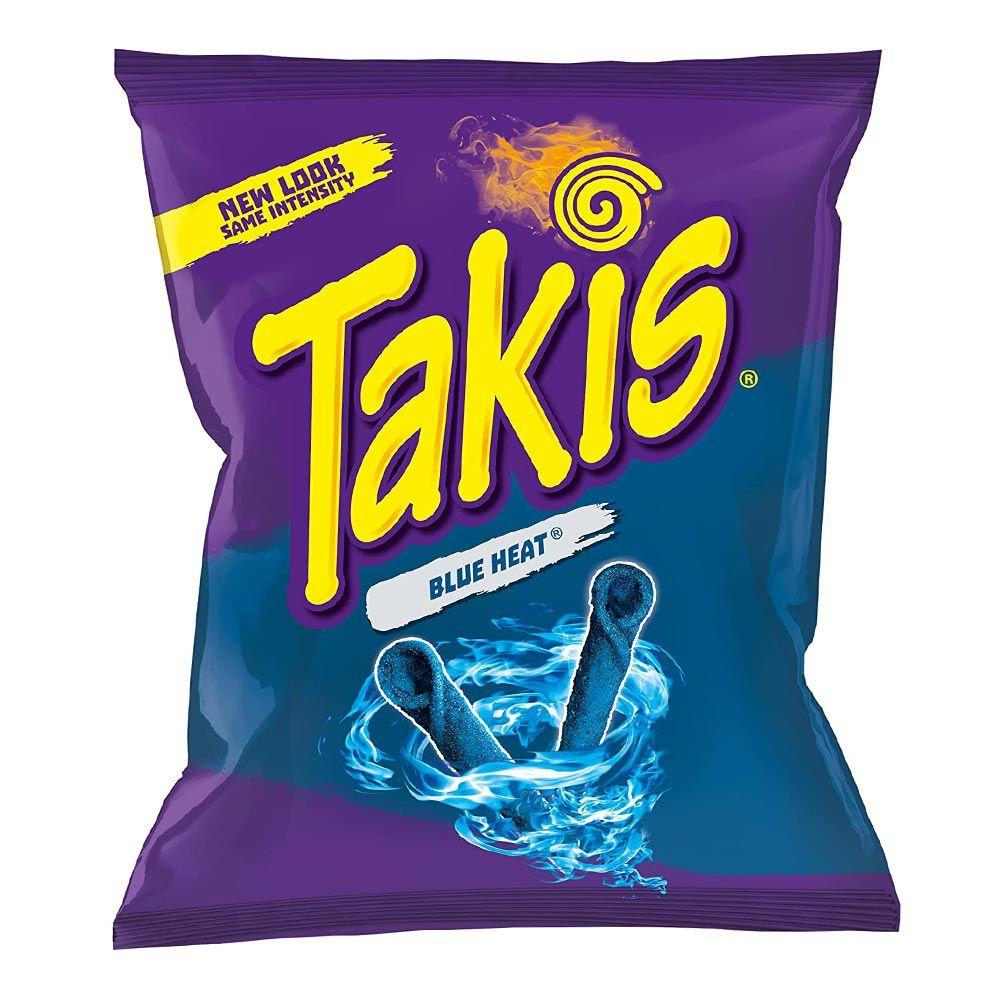 Takis Snack Tortilla Chips Blue Hot Chili Pepper Imported 113.4 G