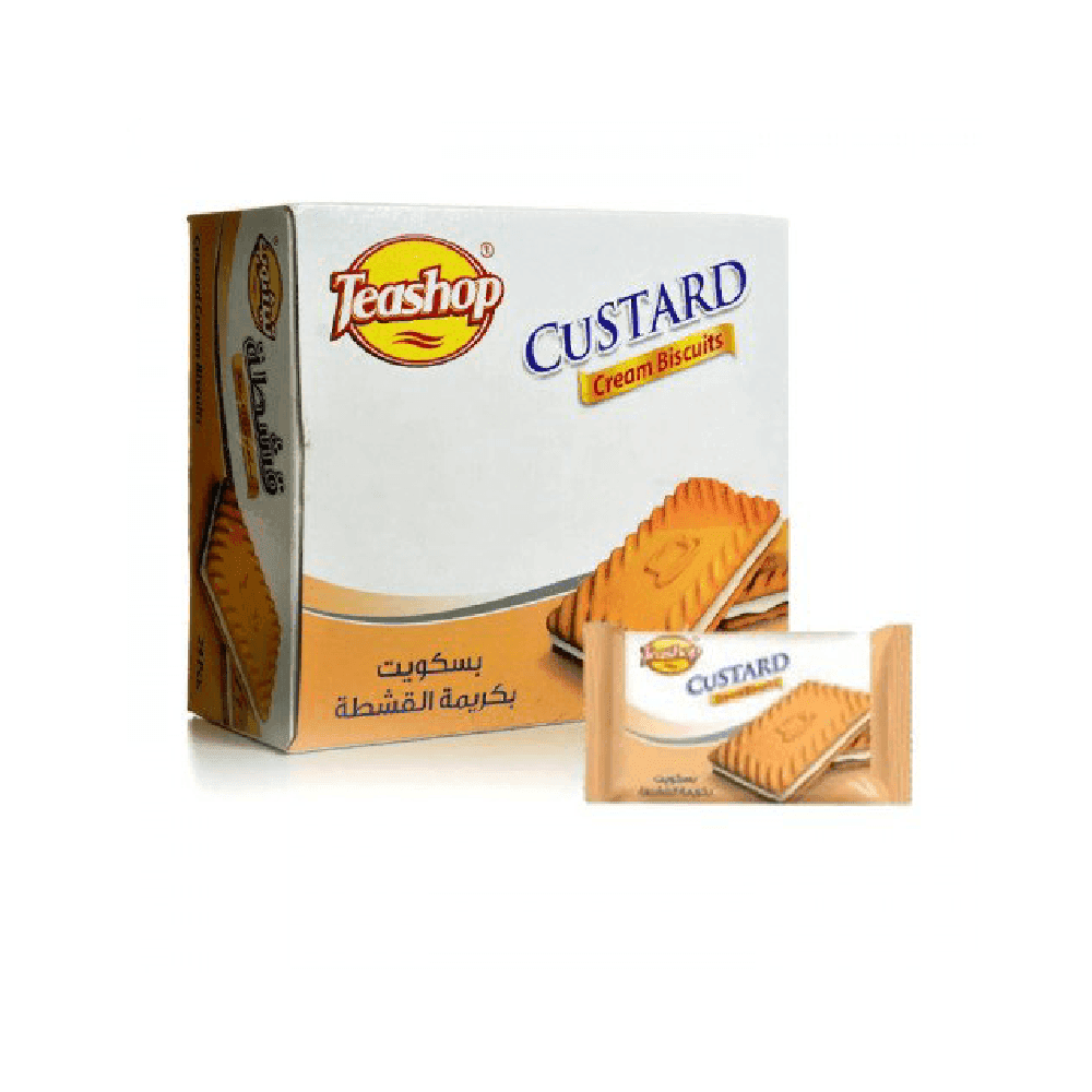 Teashop Biscuit With Custard Cream Box 25 G × 24