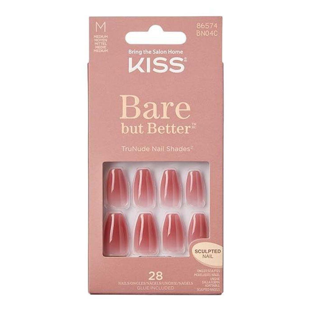 KISS - TruNude Nail shades - Press-On Nails - Sculpted Medium Length- No. 86574 - 28 Pieces