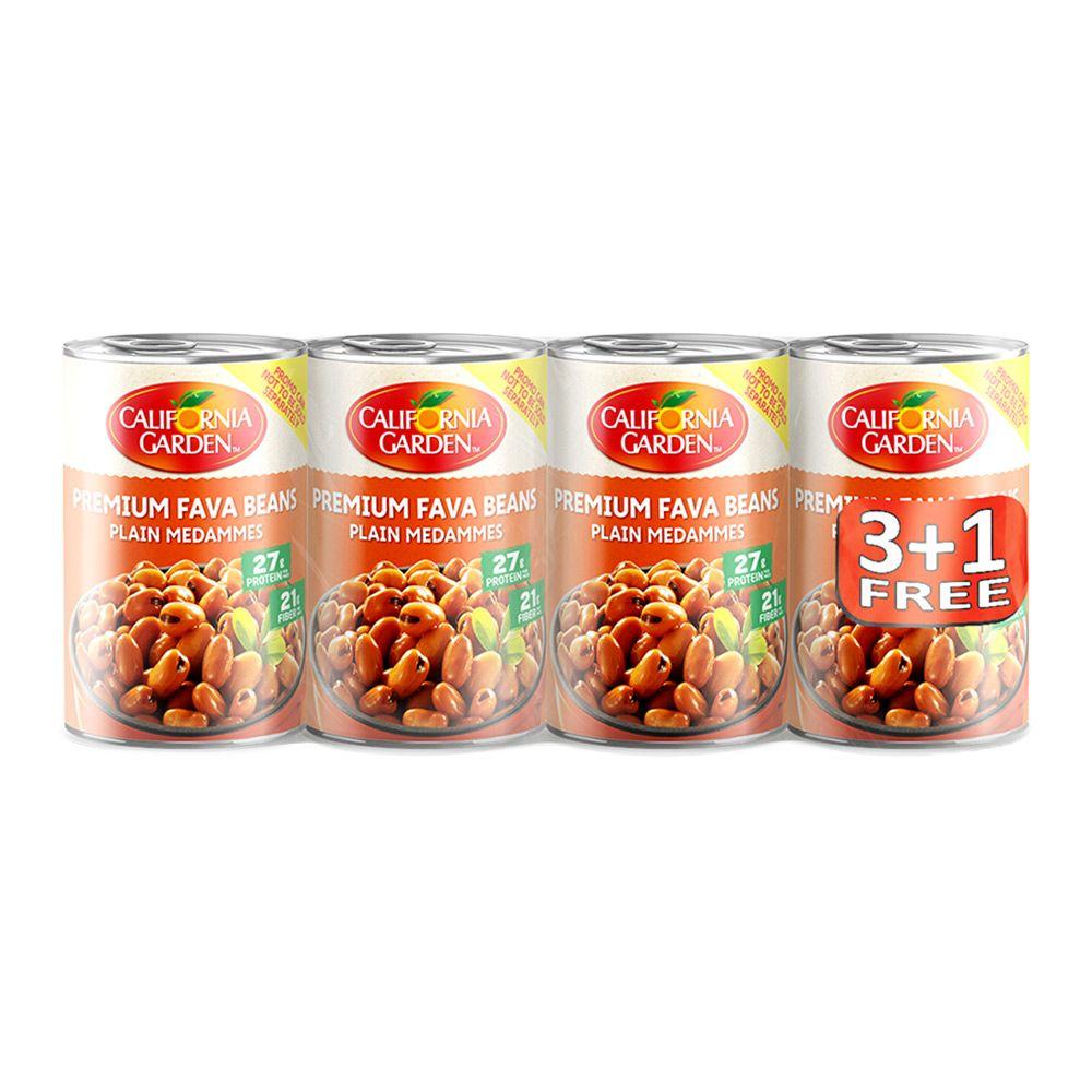 California Gardens Fava Beans Plain 450G 3 + 1 Free