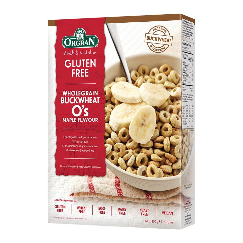 Orgran Breakfast Cereals Whole Grain Buckwheat Maple Flavor Vegan Gluten Free 300 G