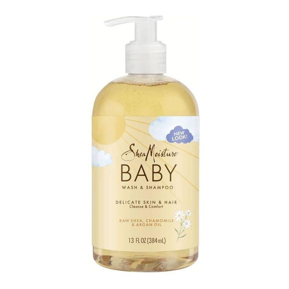 Shea Moisture  Baby Wash & Shampoo Raw Shea Butter With Chamomile & Argan Oil - 384ml