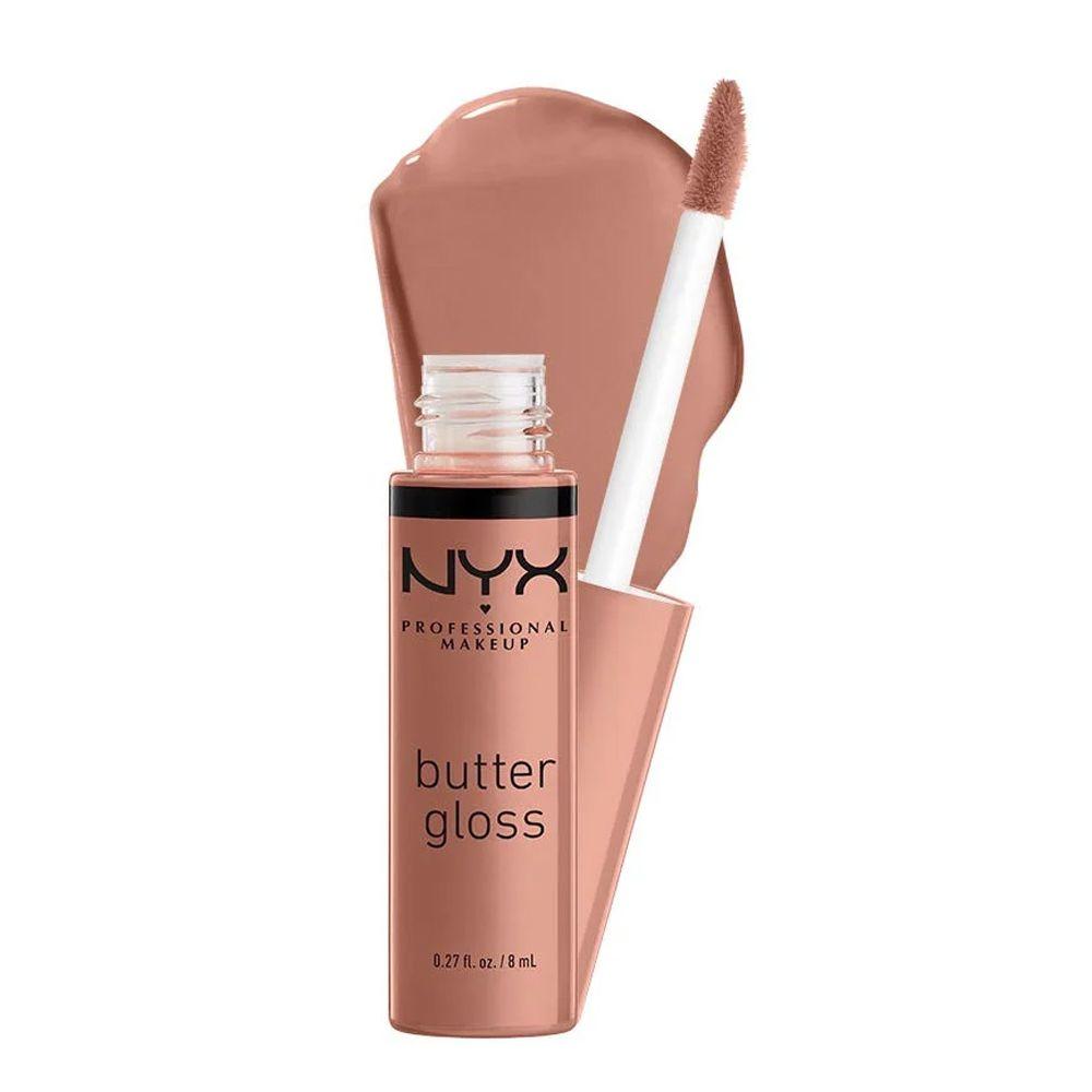 NYX Butter Gloss Non-Sticky Lip Gloss - 14 Madeleine (Mid-Tone Nude) - 8ml 