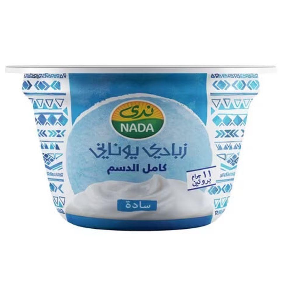 ندى زبادي يوناني سادة كامل الدسم 160 جرام