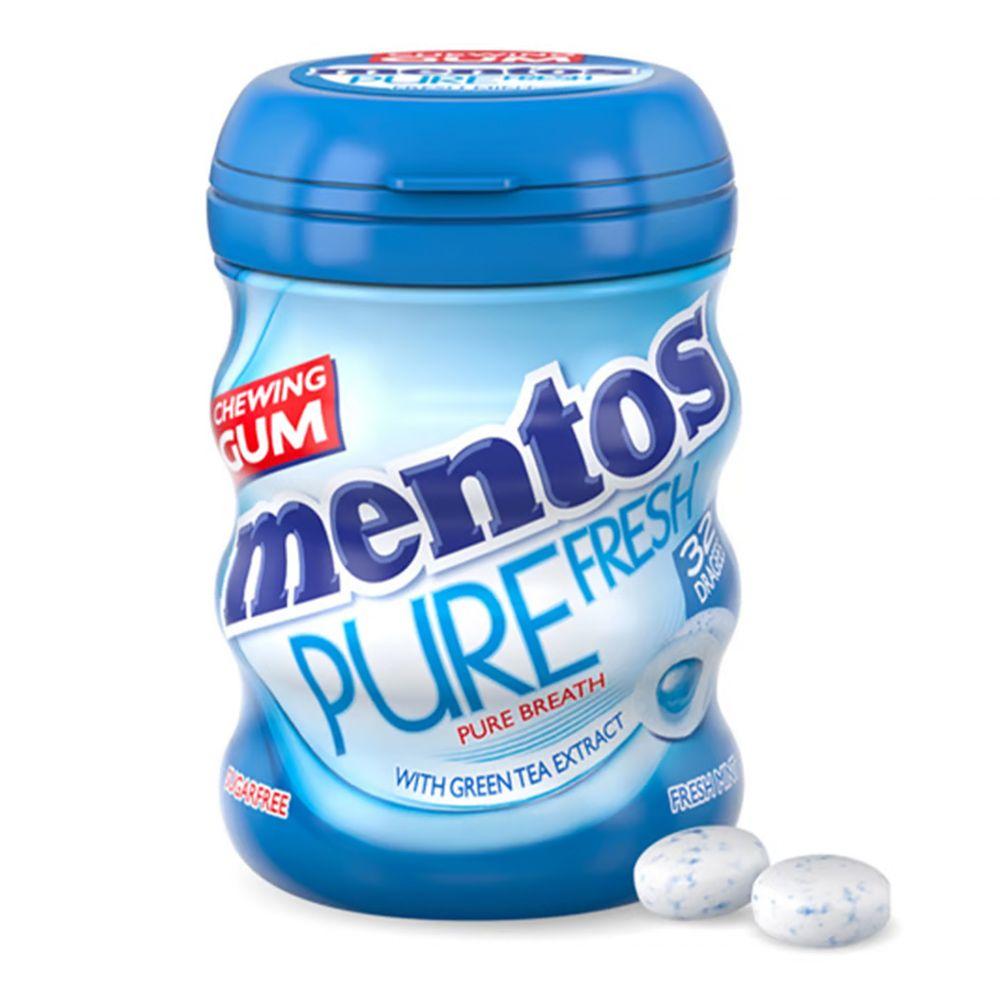 Mentos Gum Chewing Fresh Mint Flavor Sugar Free 32 Pcs 56 G