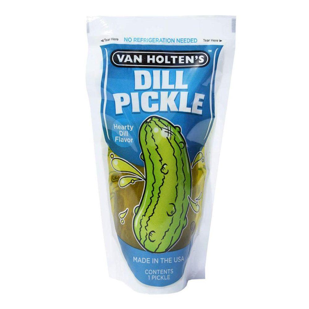 Van Holtens Pickled Cucumber Dill Pickle Blue Imported 140 G