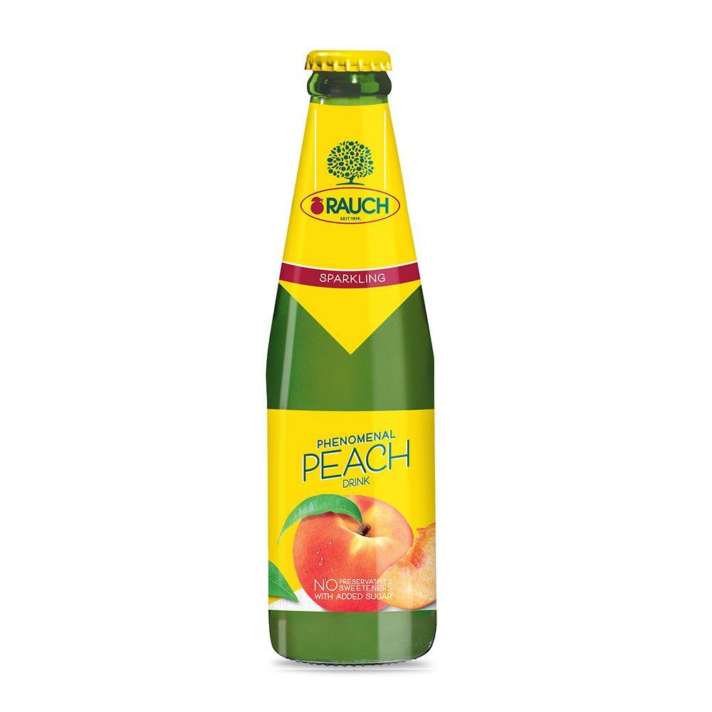 Rauch Sparkling Drink Peach Flavor No Sugar Added 250 ML