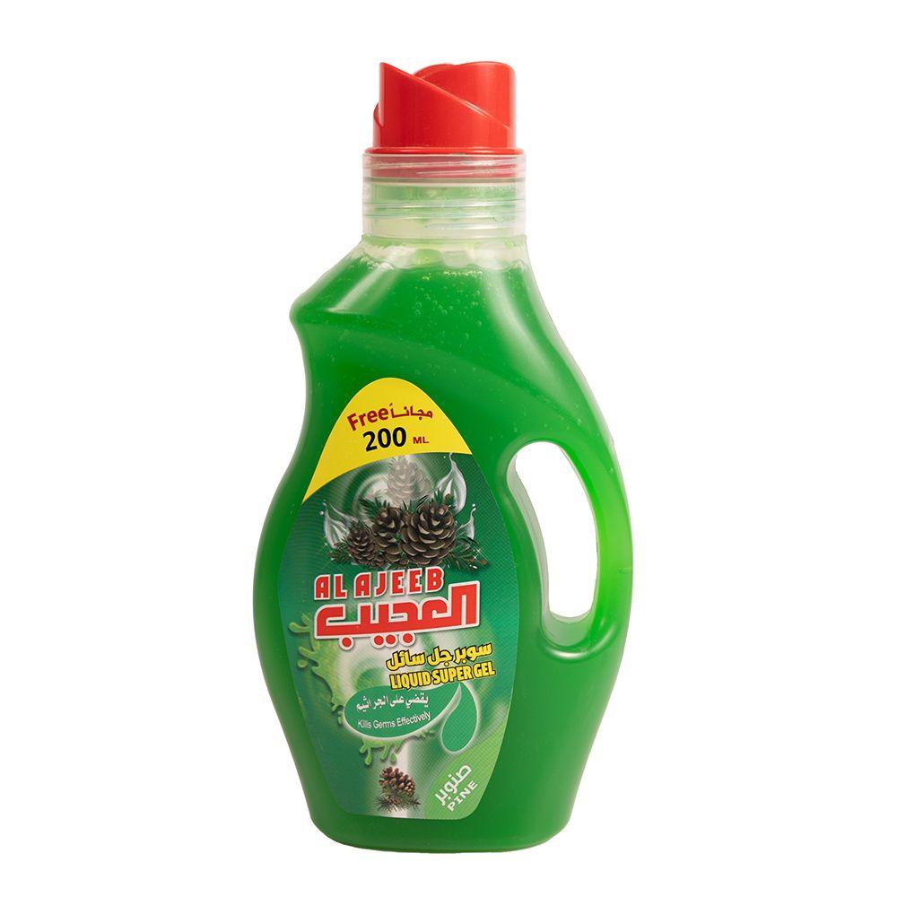 Al Ajeeb Cleaner Super Gel liquid Pine 1.2 L + 200 Ml Free