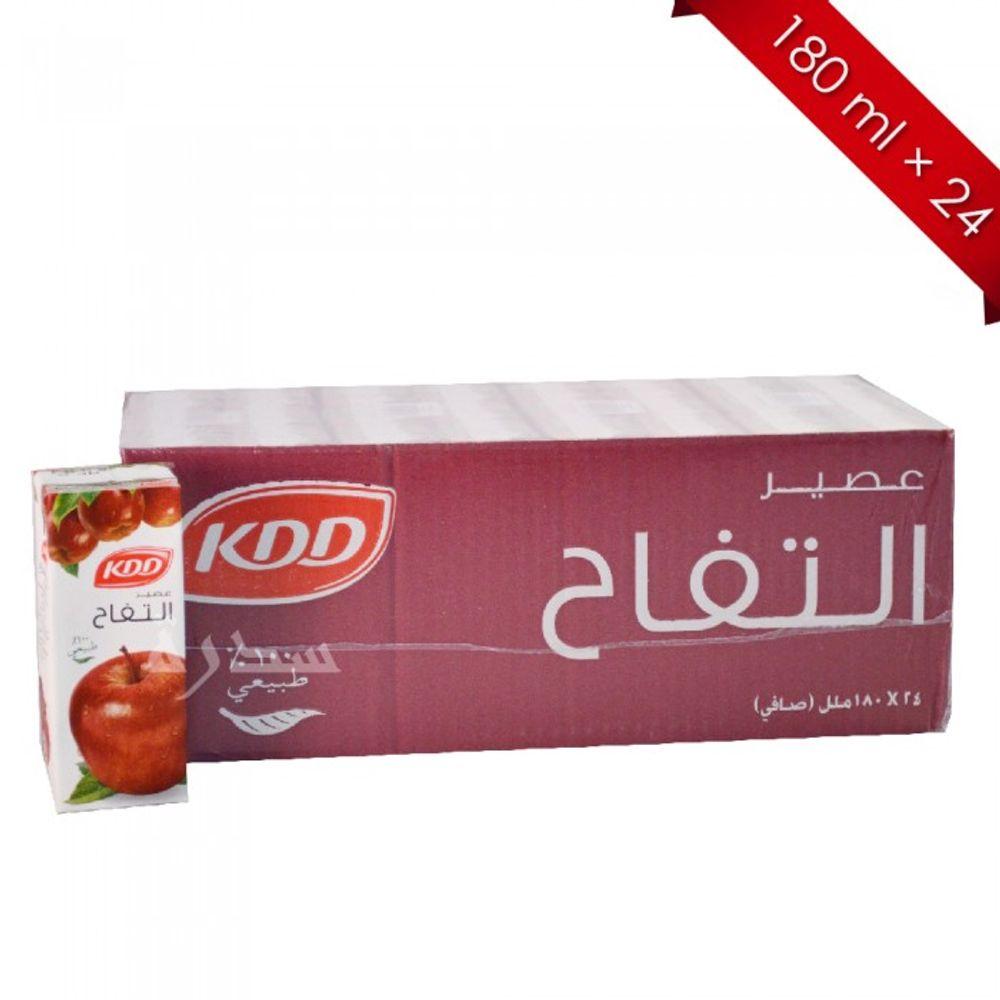 كي دي دي عصير تفاح كرتون 180 مل × 24
